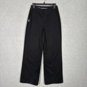 FiveStar General Pants Juniors 1 25 Black‎ Wide Leg Downtown Chino Baggy Canvas